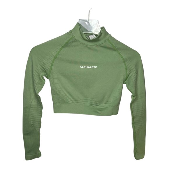 Alphalete Ozone High Neck Tee Athletic Long Sleeve T-Shirt Size XS - Picture 2 of 7